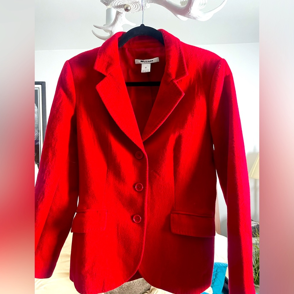 Nygard red wool blazer